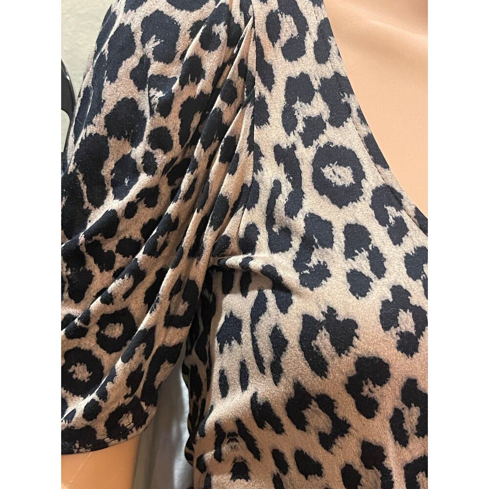 Zara Basics Leopard Print Short Sleeves Dress Siz… - image 6